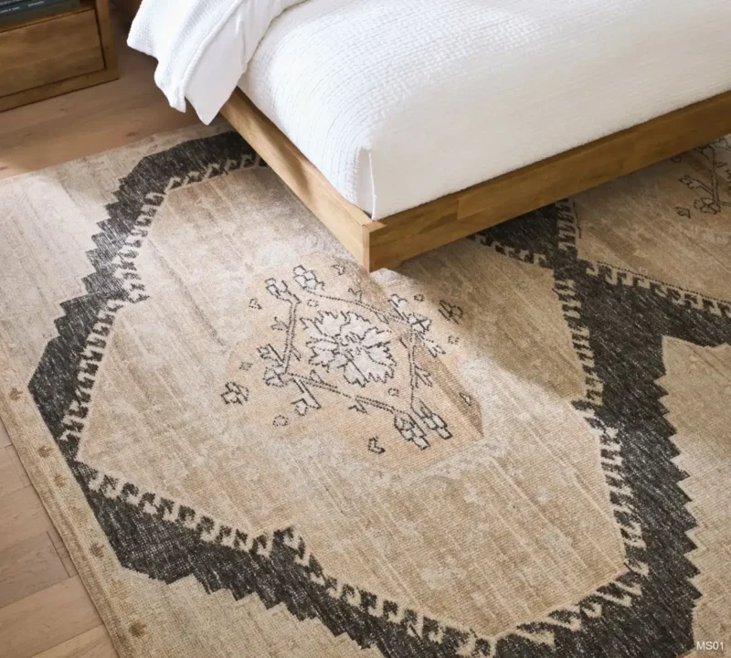 Custom Demitria Hand-Knotted Wool Rug