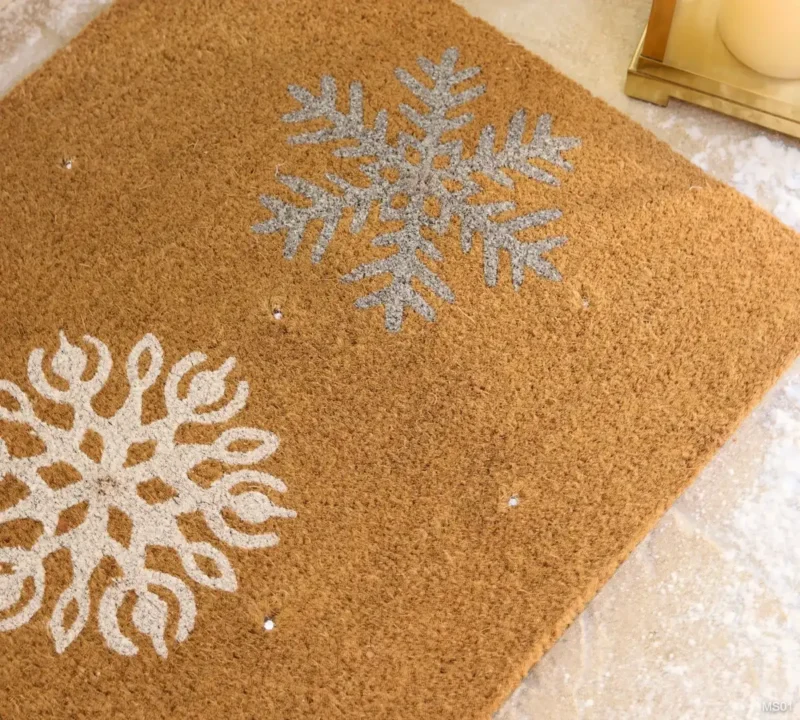 Metallic Snowflake Light Up Doormat